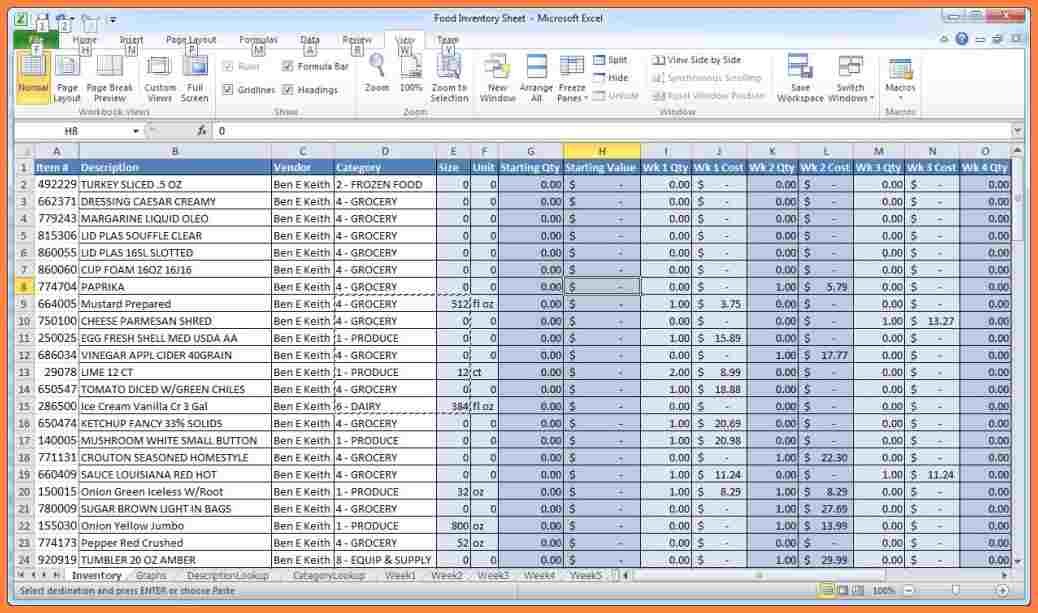 7 Restaurant Excel Spreadsheets Budget Spreadsheet