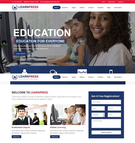 70 Best Education Website Templates Free Premium FreshDesignweb Html Download