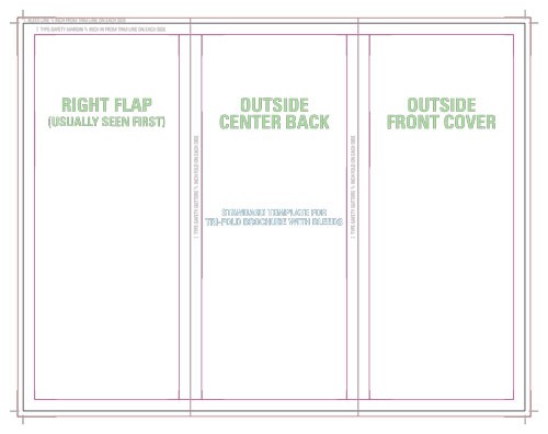 8 5 X 11 Trifold Brochure Template With Bleed Templates For