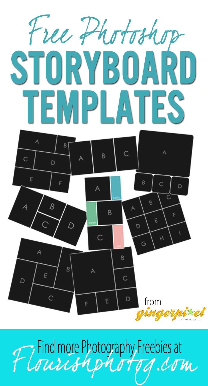 8 Free Photoshop Storyboard Collage Templates From Gingerpixel For Photographers
