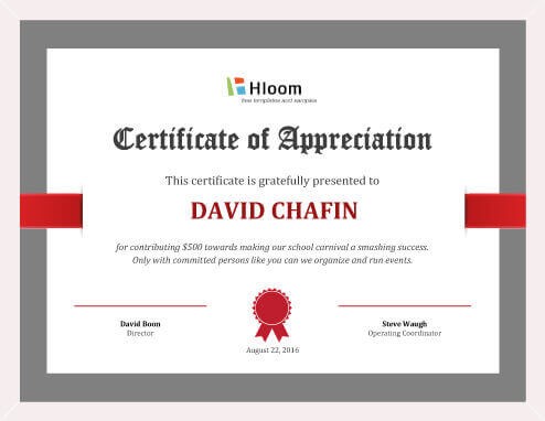8 Free Printable Certificates Of Appreciation Templates Veterans Day Certificate
