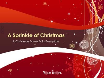 A Sprinkle Of Christmas PowerPoint Template From PresenterMedia Com Powerpoint