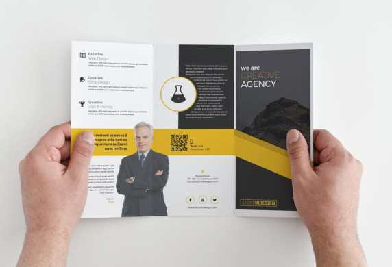 A4 Tri Fold Brochure Template Indesign Njswest Com Pamphlet