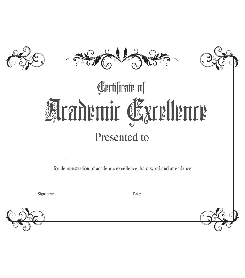 Academic Excellence Award Kukook Template