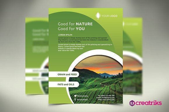 Agriculture Flyer Templates 2 00 Brochure Design