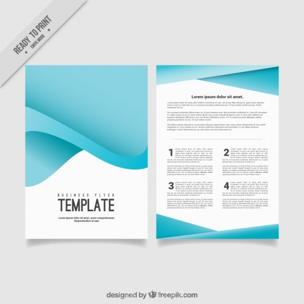 Ai Blue Abstract Business Flyer Vector Free Download
