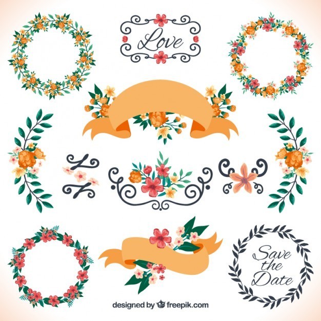 Ai Floral Decoration For Wedding Vector Free Download Pikoff
