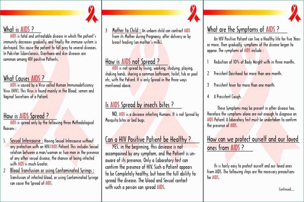Aids Brochure Template Fresh Www Tun Hiv