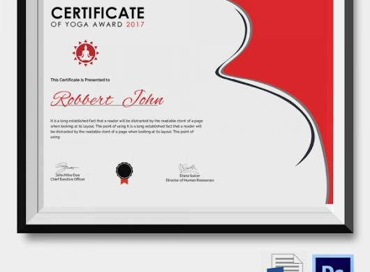 Ambreen Razzaq Google Free Yoga Certificate Templates