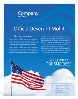 American Flag Flyer Template Design ID 0000000016 SmileTemplates Com America Brochure