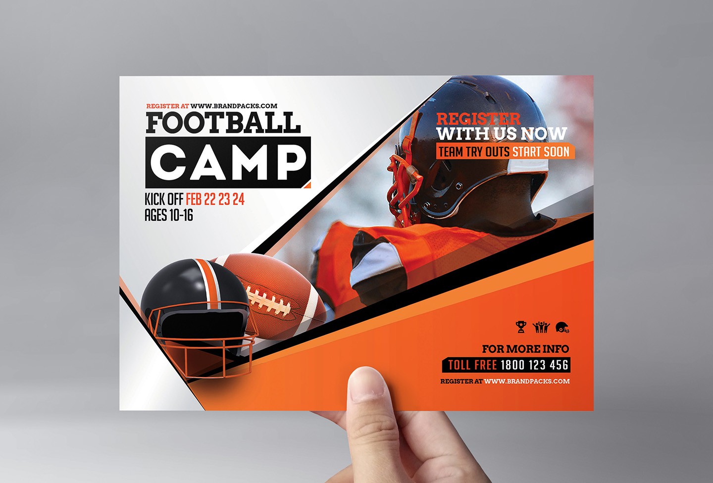 American Football Flyer Template In PSD Ai Vector BrandPacks America Brochure