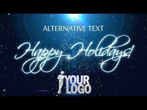 Animated Christmas Card Template Magic Writing YouTube Holiday Ecard