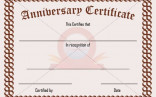 Anniversary Certificate Template ANNIVERSARY CERTIFICATE TEMPLATES Work