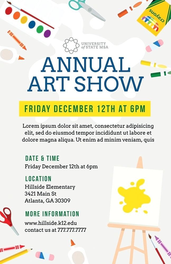 Art Show Flyer Template Free School Real Estate Flyers Templates