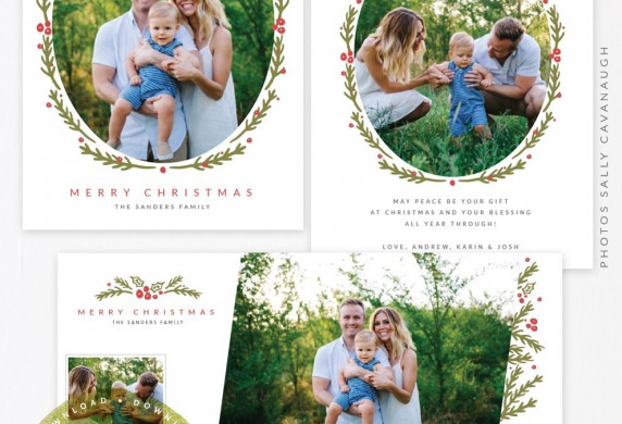 August Freebie Christmas Card FB Timeline Templates Photoshop Free Download