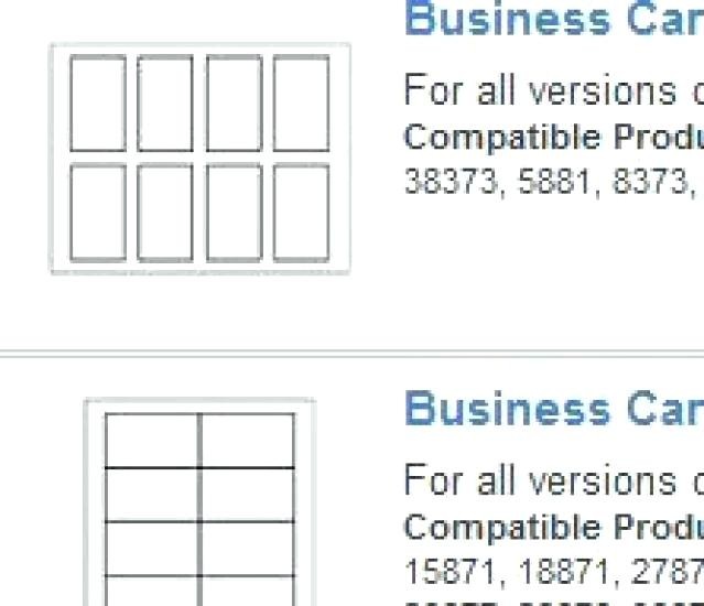 template for avery 8873 business