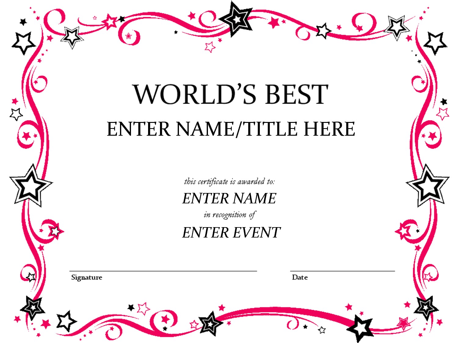 Award Certificate Template Shannon Early Pinte Cheerleading Wording