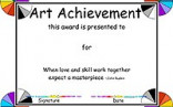 Award Certificate Templates Art Template Free