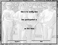 Award Certificate Templates Cross Country Certificates