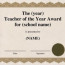 Awards Free Templates Clip Art Wording Geographics 2 Teacher Of The Year Award Template