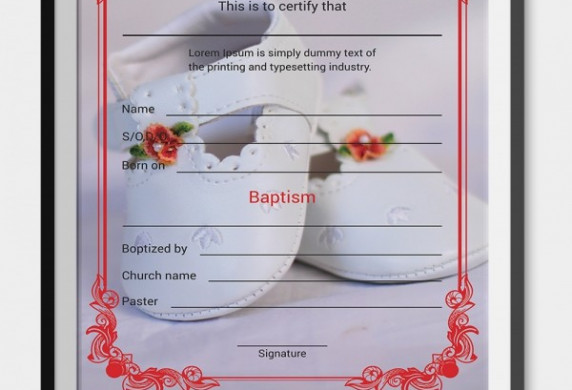 Baptism Certificate 12 Free Word PDF Documents Download Pdf