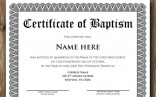 Baptism CERTIFICATE Template Microsoft Word Editable Etsy Certificate Download