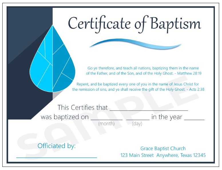 Template For Baptism Certificate Zrom Tk Water carlynstudio.us