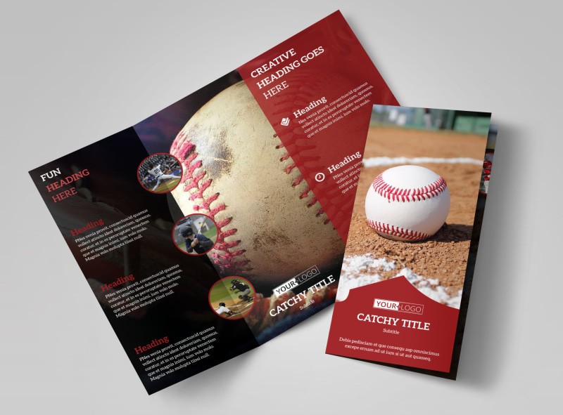 Baseball Camp Flyer Template MyCreativeShop Brochure