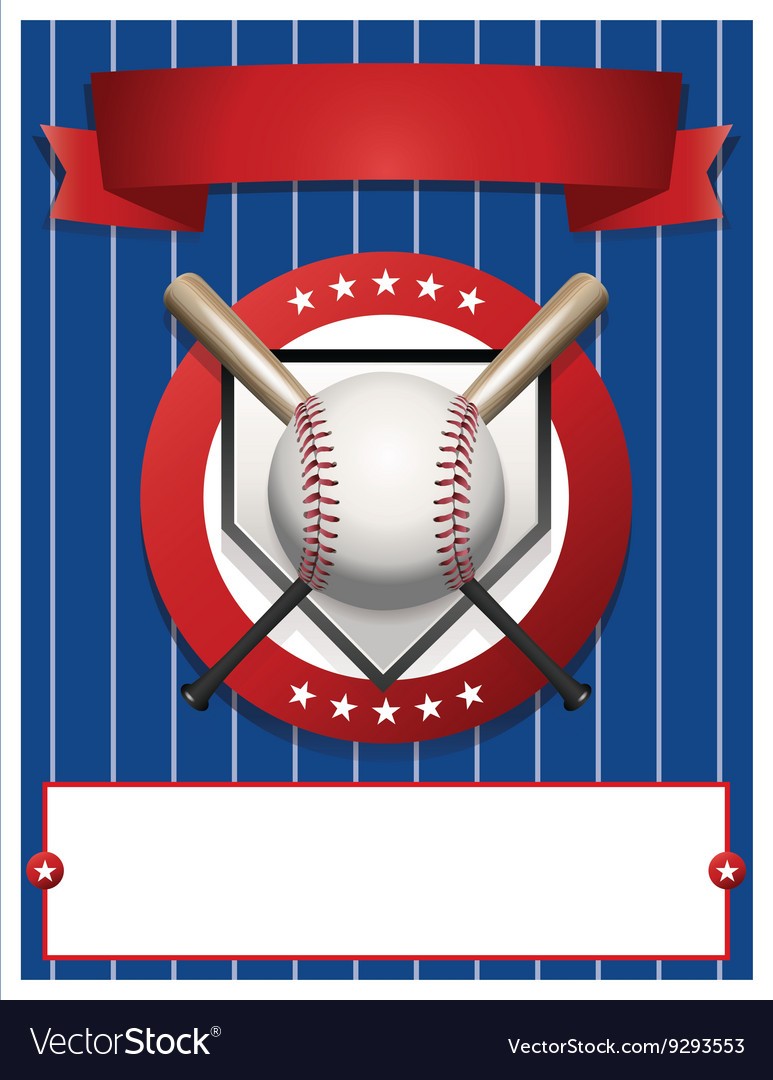 Baseball Flyer Template Royalty Free Vector Image Brochure