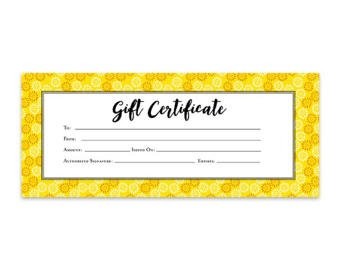 Beach Gift Certificate Blank Etsy Template
