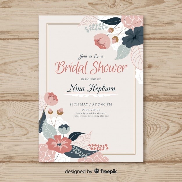 Beautiful Bridal Shower Template Vector Free Download