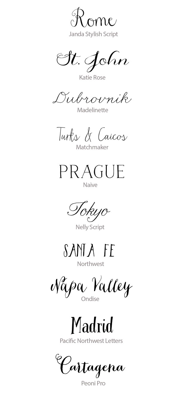 Best Calligraphy Fonts For Weddings 50 Hand Lettered Wedding Sign