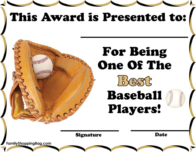Best Photos Of Baseball Stat Certificate Template Free Printable Sports Certificates