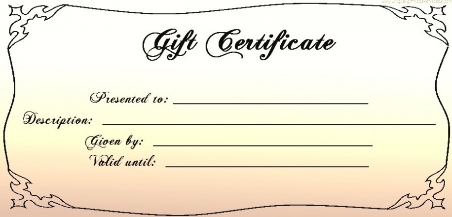 Bestest Gift Certificate Template Google Docs