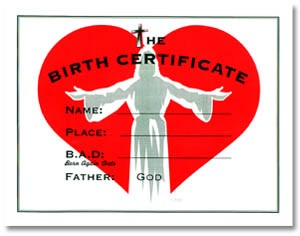 BIRTH CERTIFICATE Certificate Of Salvation Template