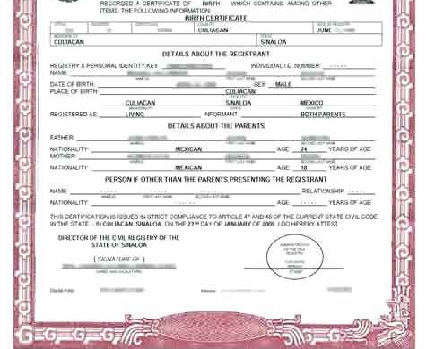 Birth Certificate Translation Template English To Spanish Images