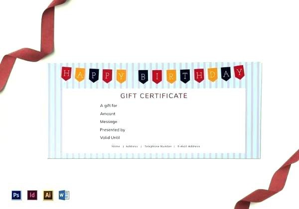 Birthday Gift Certificate Template Manicure Pedicure Happy