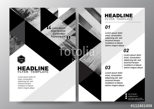 Black And White Brochure Template Design