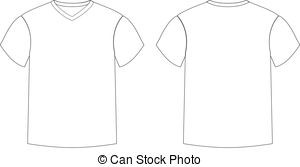 Black Orange T Shirt Design Templates Front Back On Male And Outline