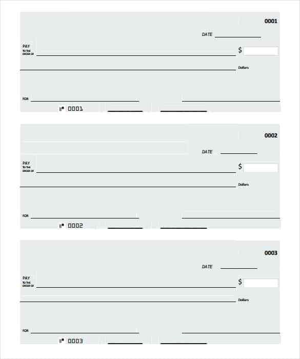 Blank Cheque Template Download Free Check Word Vector Formats