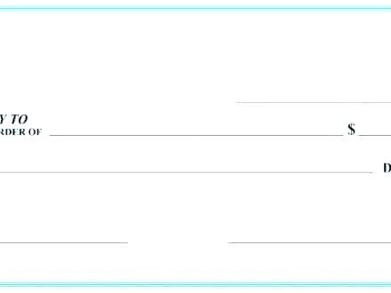 Blank Cheque Template Printable Check For Kids Free Download