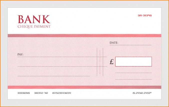 Blank Cheque Template Simple Presentation Free
