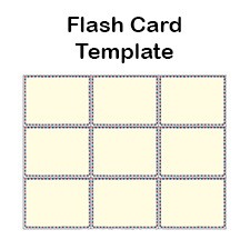 Blank Flash Card Templates Printable Cards PDF Format Flashcards