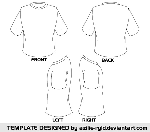 Blank Tshirt Template Vector Front And Back 123Freevectors Shirt