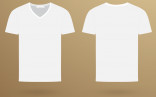 Blank V T Shirt Template Front And Back Royalty Free Vector