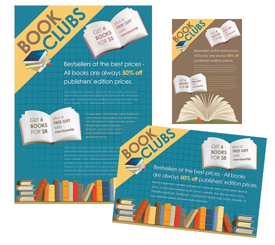 Books Flyer Solid Clique27 Com Membership Template