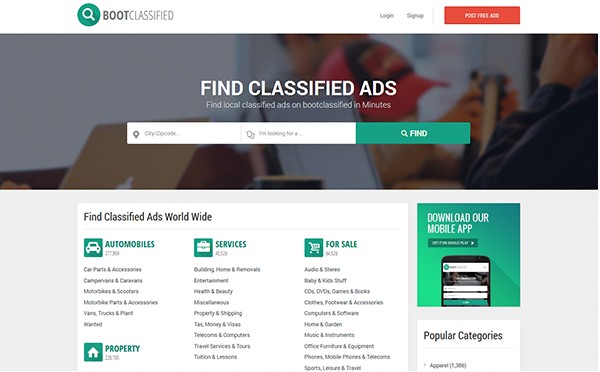 Bootclassified Classified Theme Bootstrap Responsive Themes Ads Template