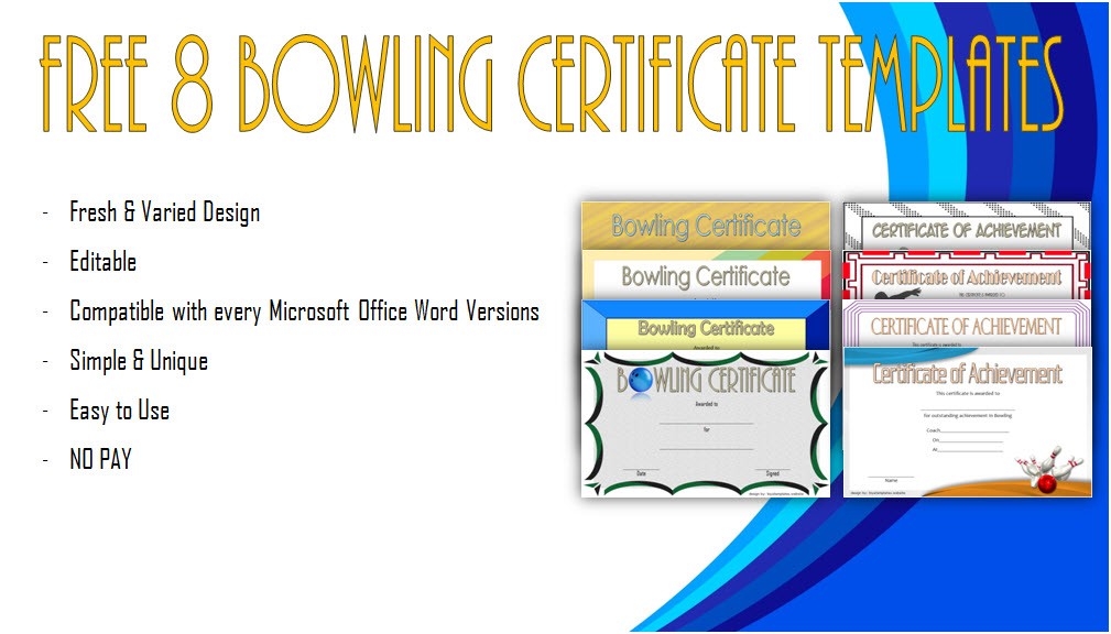 Bowling Certificate S Word Biya Winner