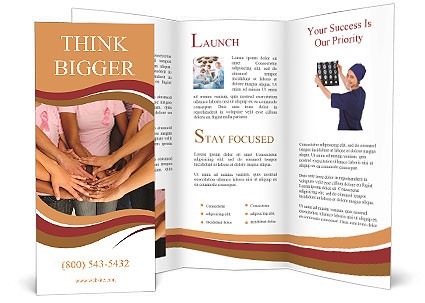 Breast Cancer Movement Brochure Template Design ID 0000006845