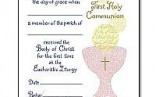 Brilliant Ideas For First Communion Certificate Template Also